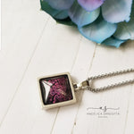 Load image into Gallery viewer, Fire Pebbles Square Pendant - 2 of 2 G &amp; P Collection
