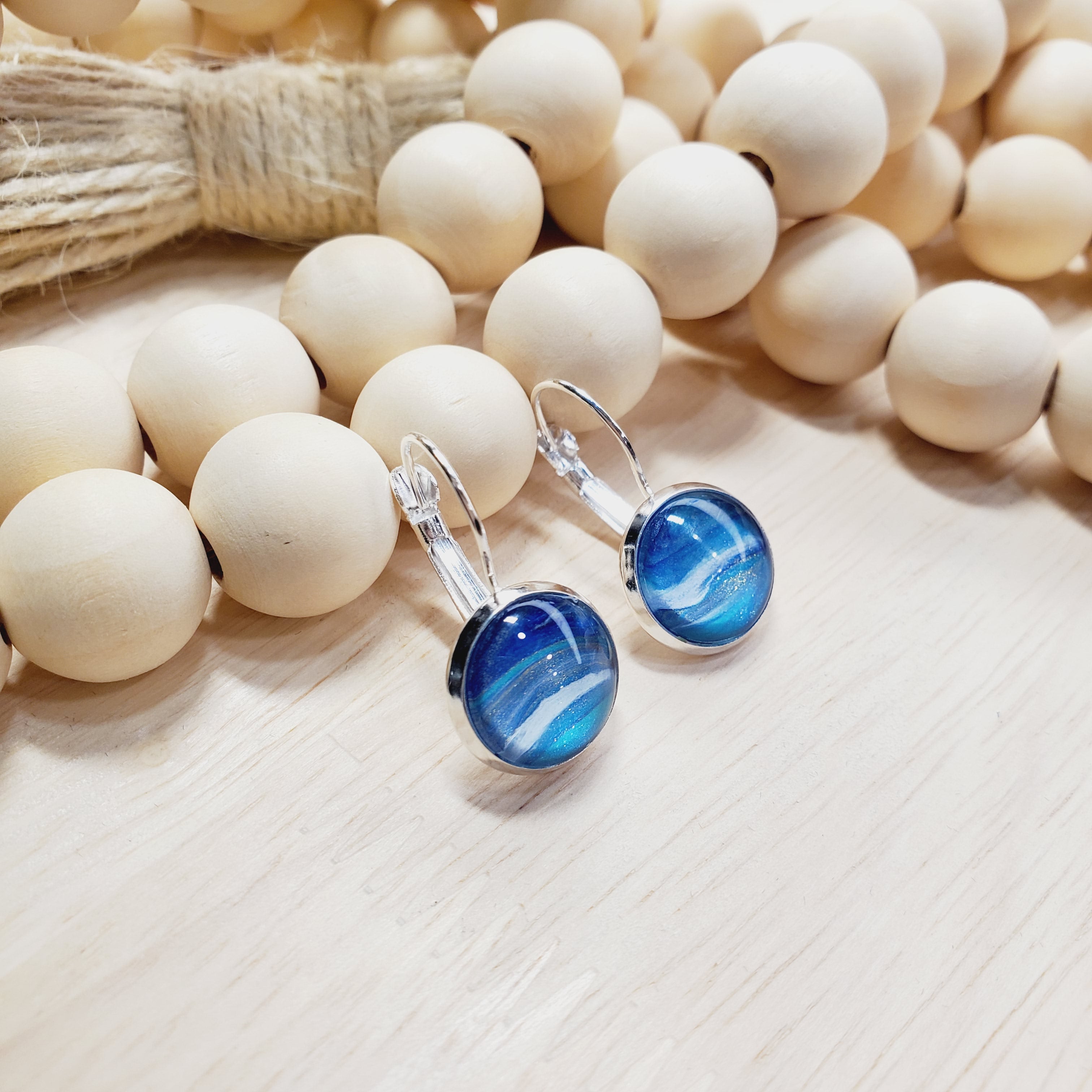 Dianne - Blue and Aqua earrings (custom order)