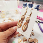 Load image into Gallery viewer, Marbled Fall earrings ( custom order)
