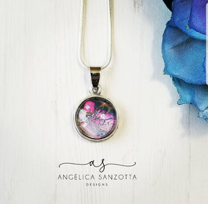 "Pink lace" pendant