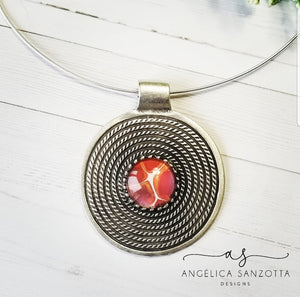 "Labyrinth" medallion pendant