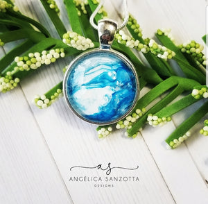 "Water and Fire" double sided pendant