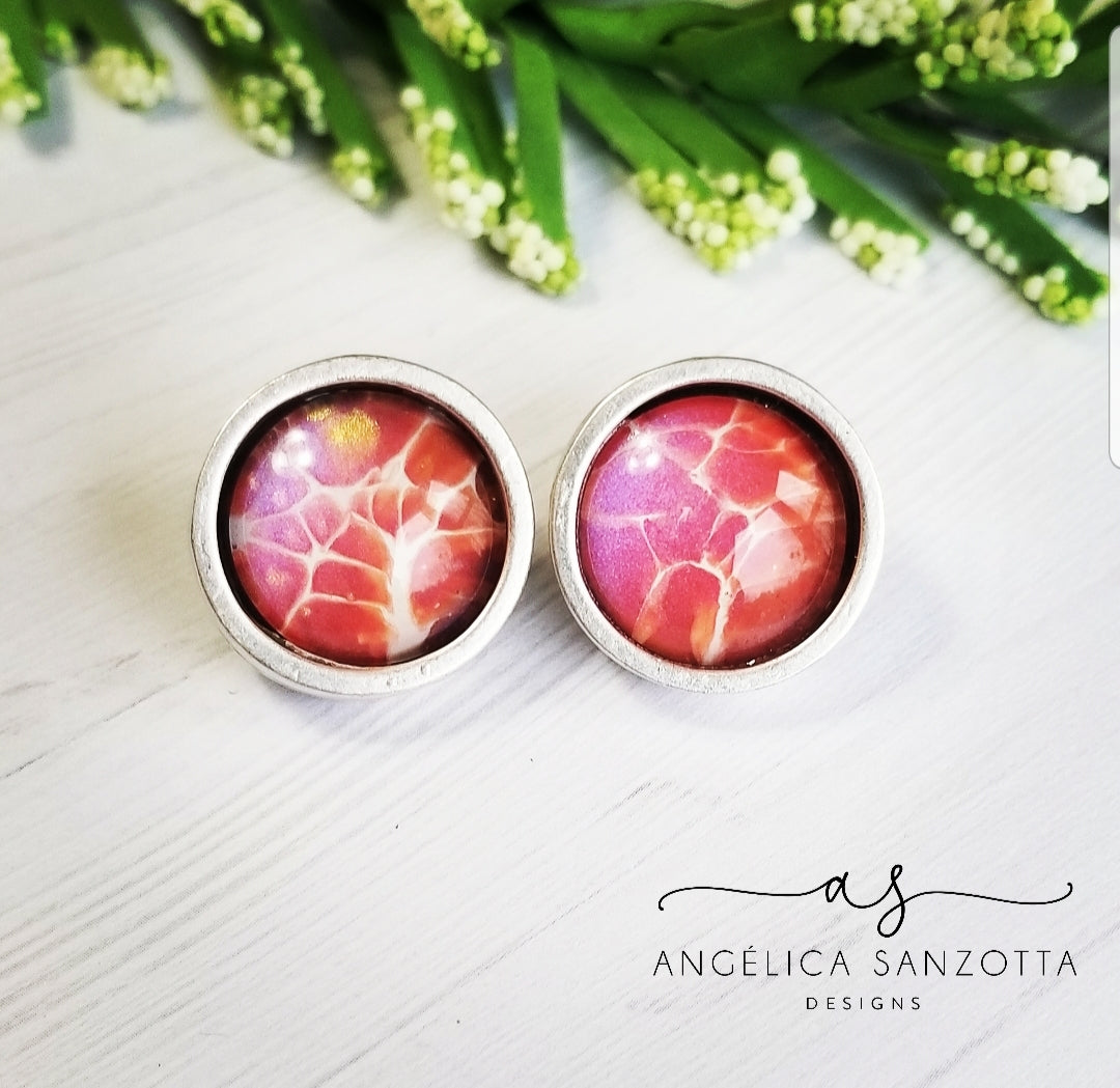 "Flamenco" stud earrings