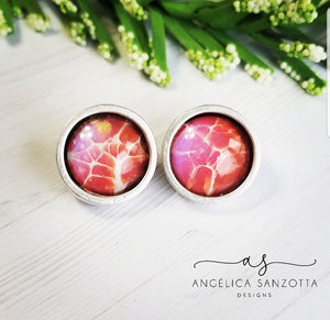 "Flamenco" stud earrings