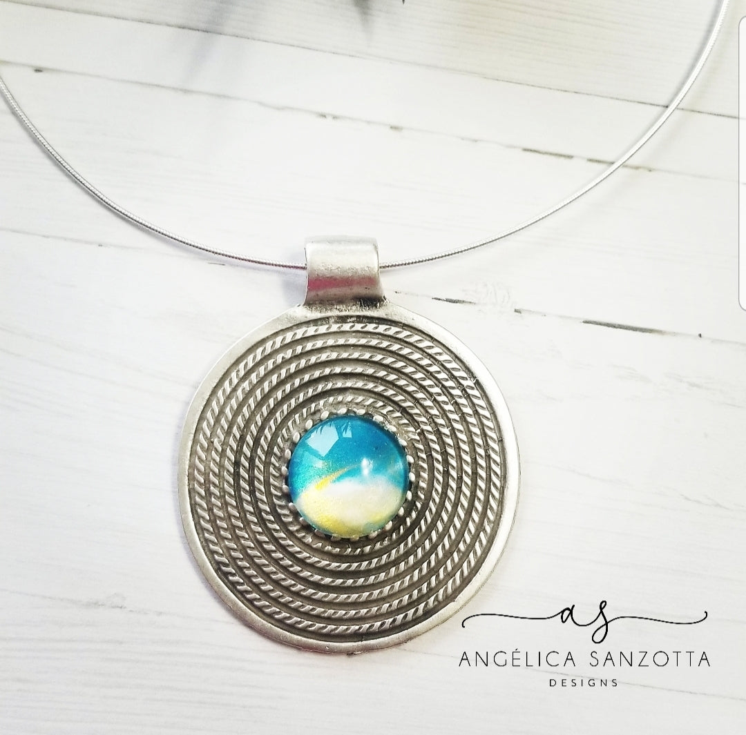 "Desert" medallion pendant