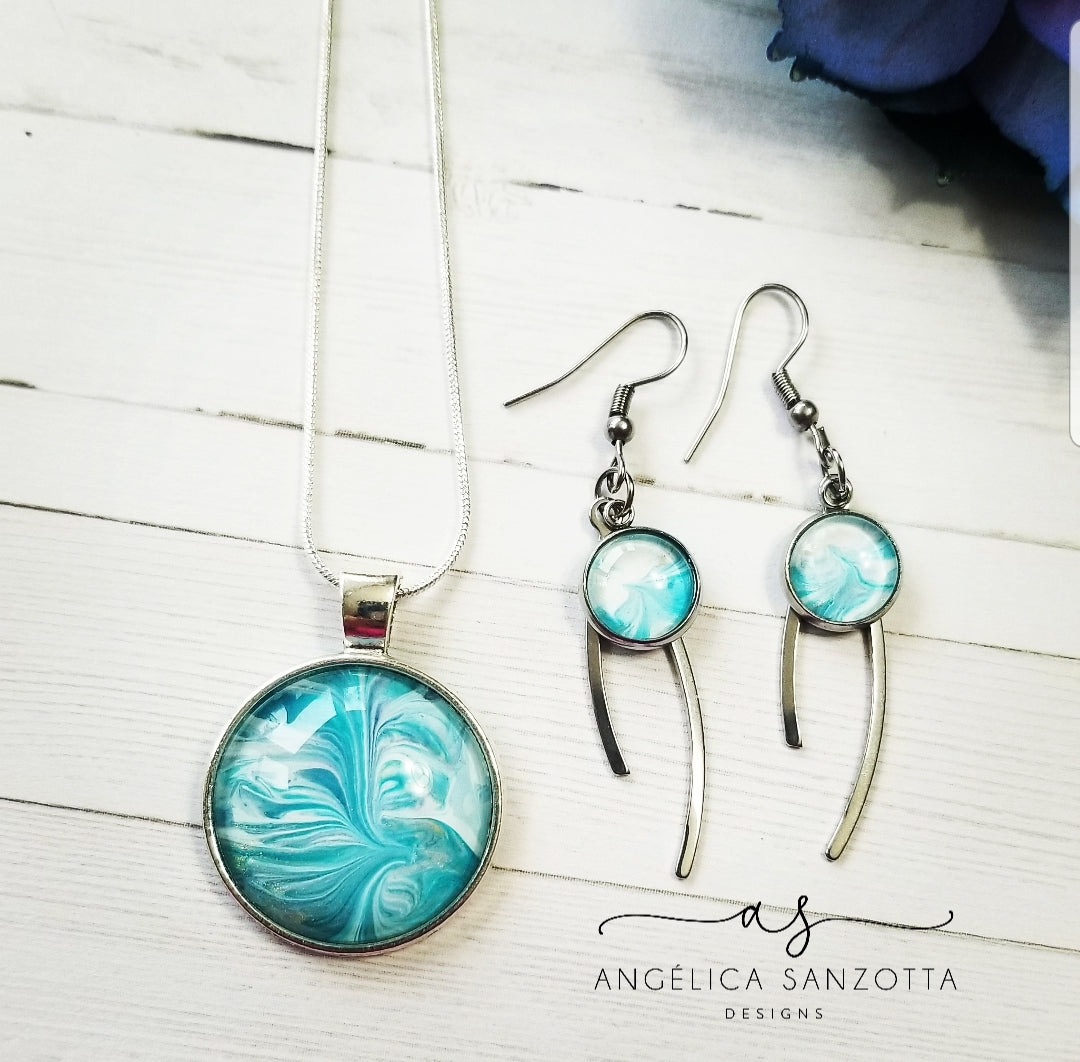 "Aqua Feather" set