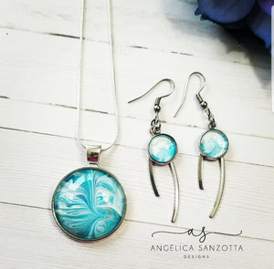 "Aqua Feather" set