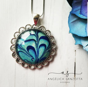 "Midnight Flower" pendant