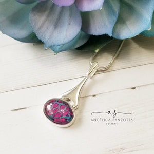 Pink River Pebbles pendant  - G & P Collection - Sterling Silver