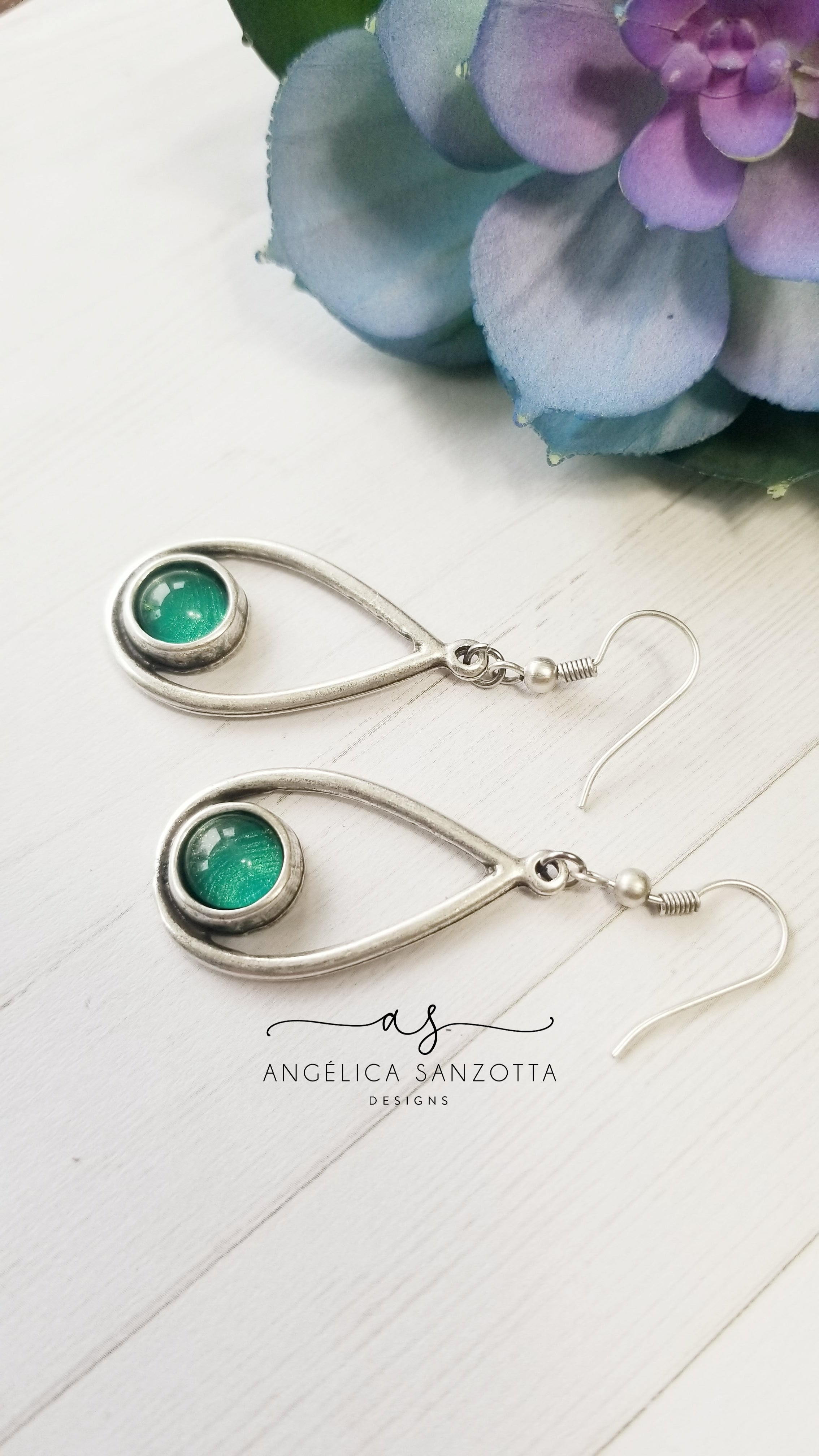 Little emerald sparks earrings- 2 of 2  G & P Collection
