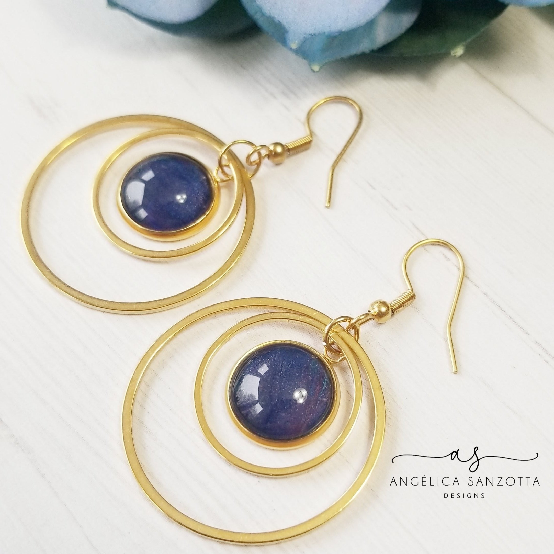 Deep Blue earrings - G & P Collection