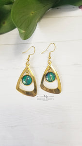 Green Stripes earrings - G & P Collection