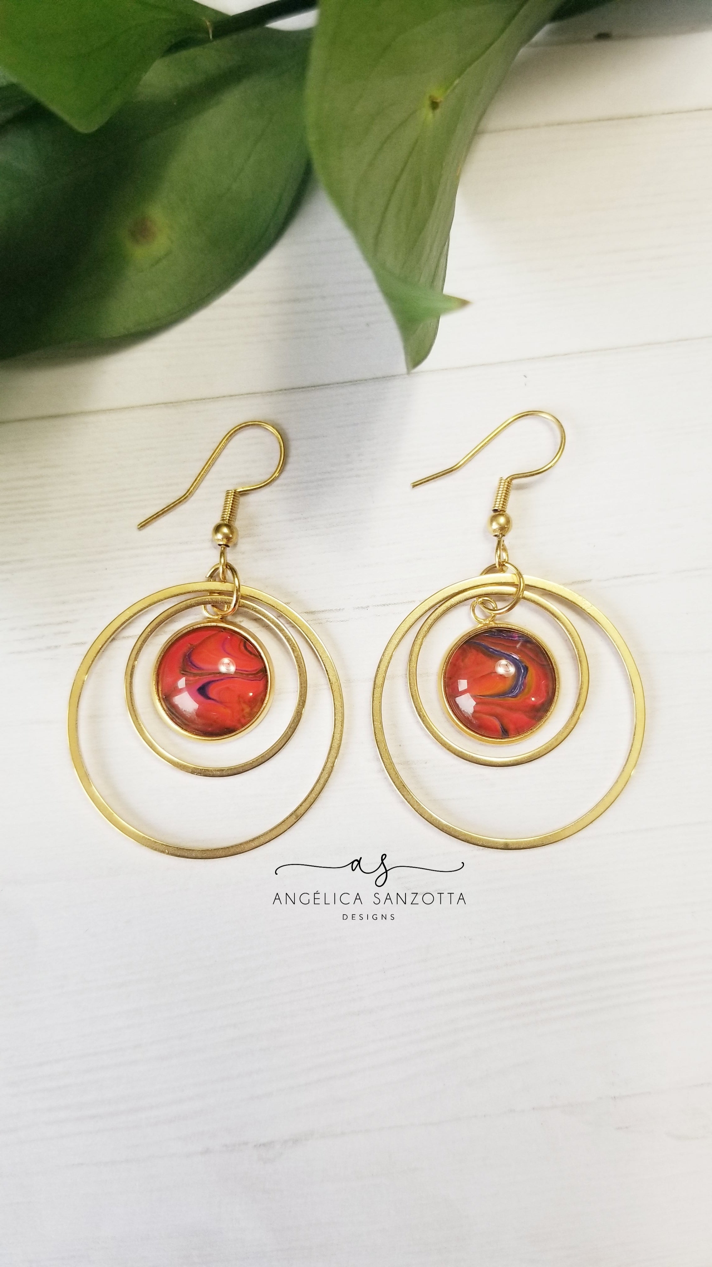 Tangerine earrings - G & P Collection