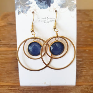 Deep blue earrings