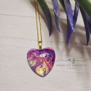 "Golden" heart pendant