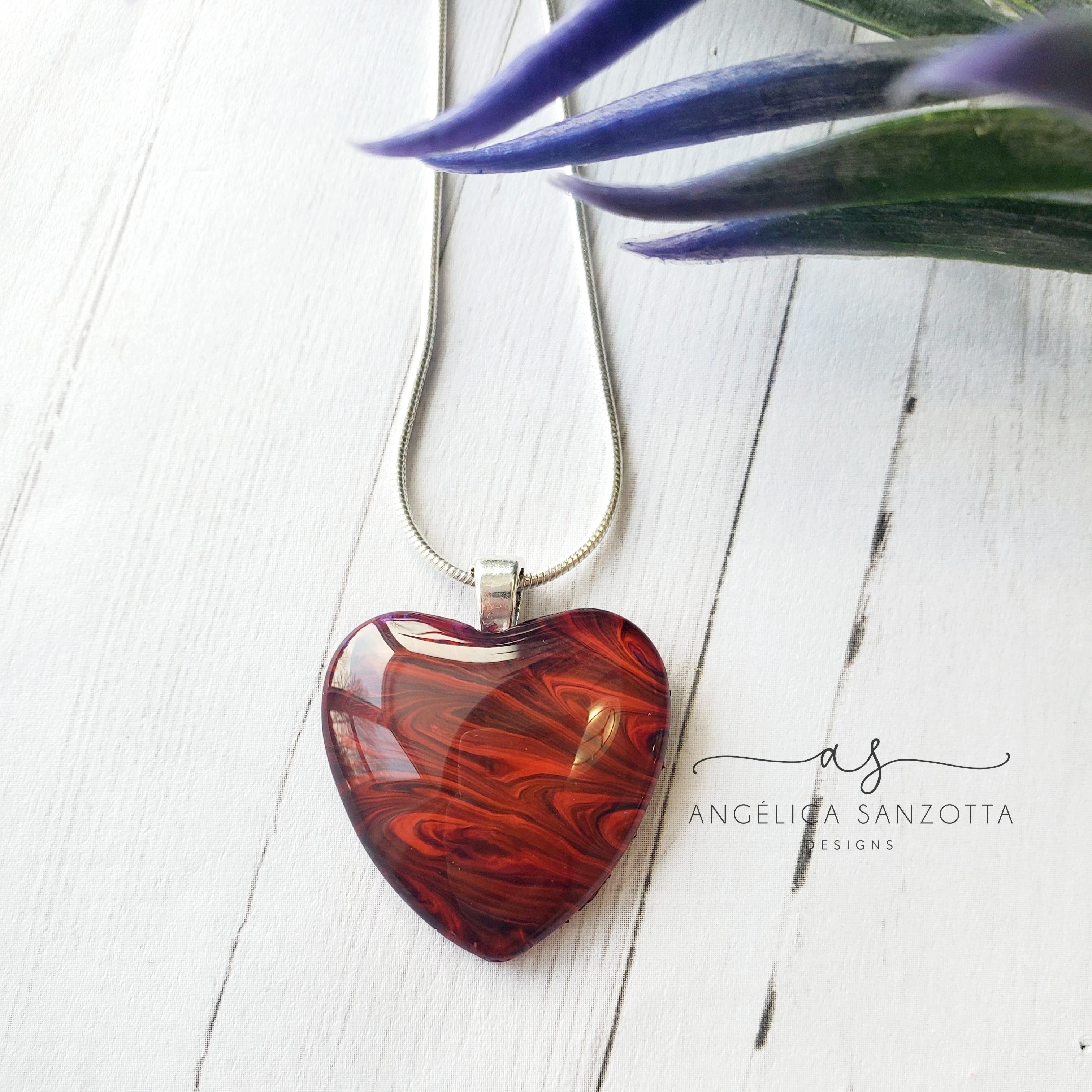 "Love Swirls" heart pendant