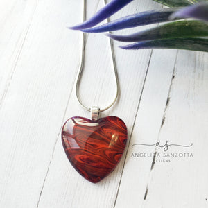 "Love Swirls" heart pendant
