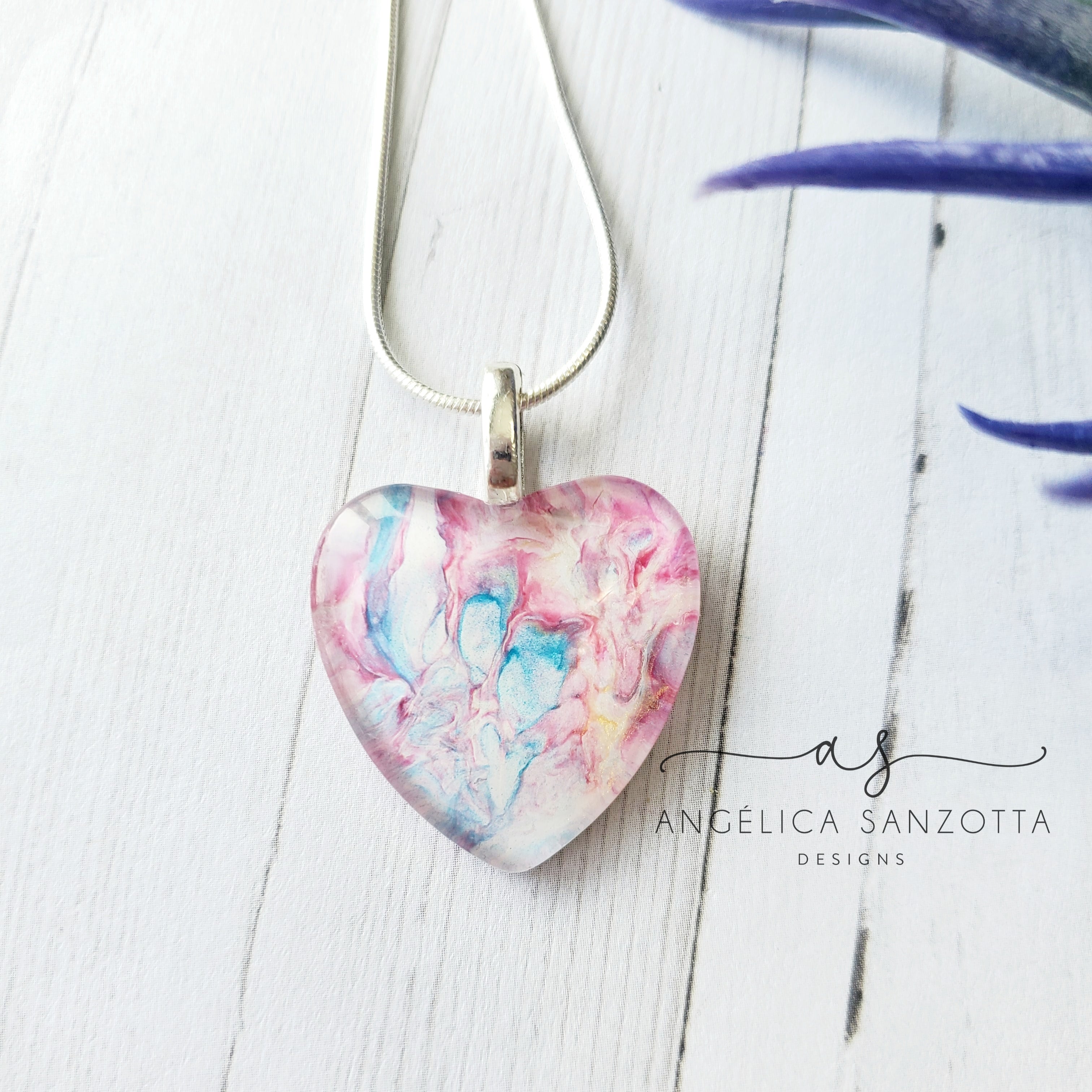 "Barely There" heart pendant