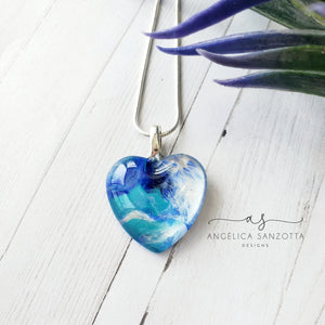 "Blue Sky" heart pendant