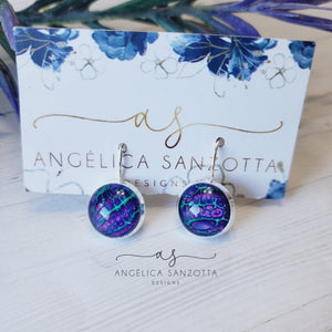 "Violet Gardens" earrings