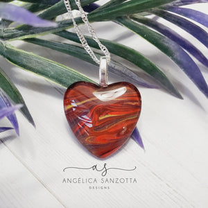 "Ribbons" heart pendant