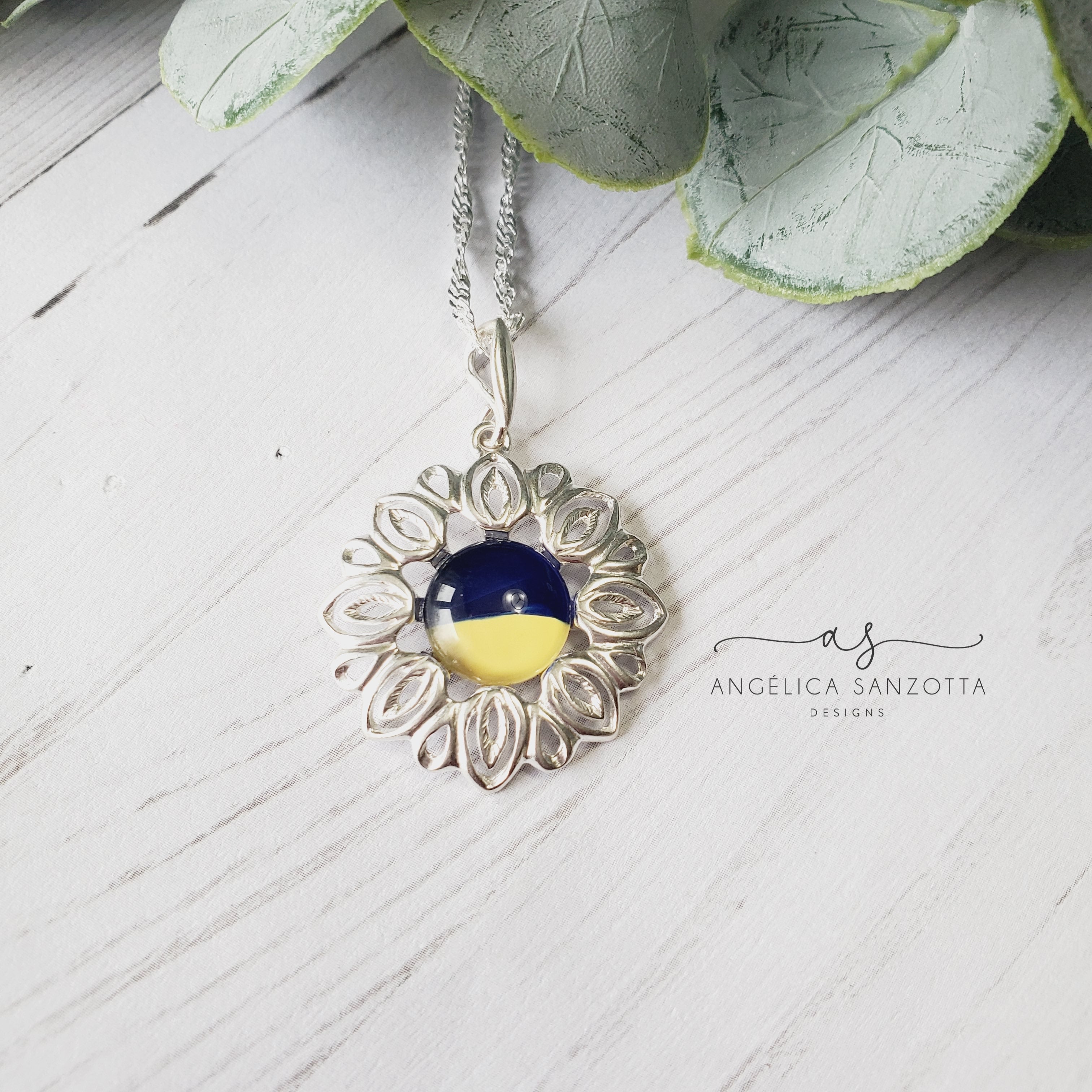 "Sunflower" pendant for Ukraine