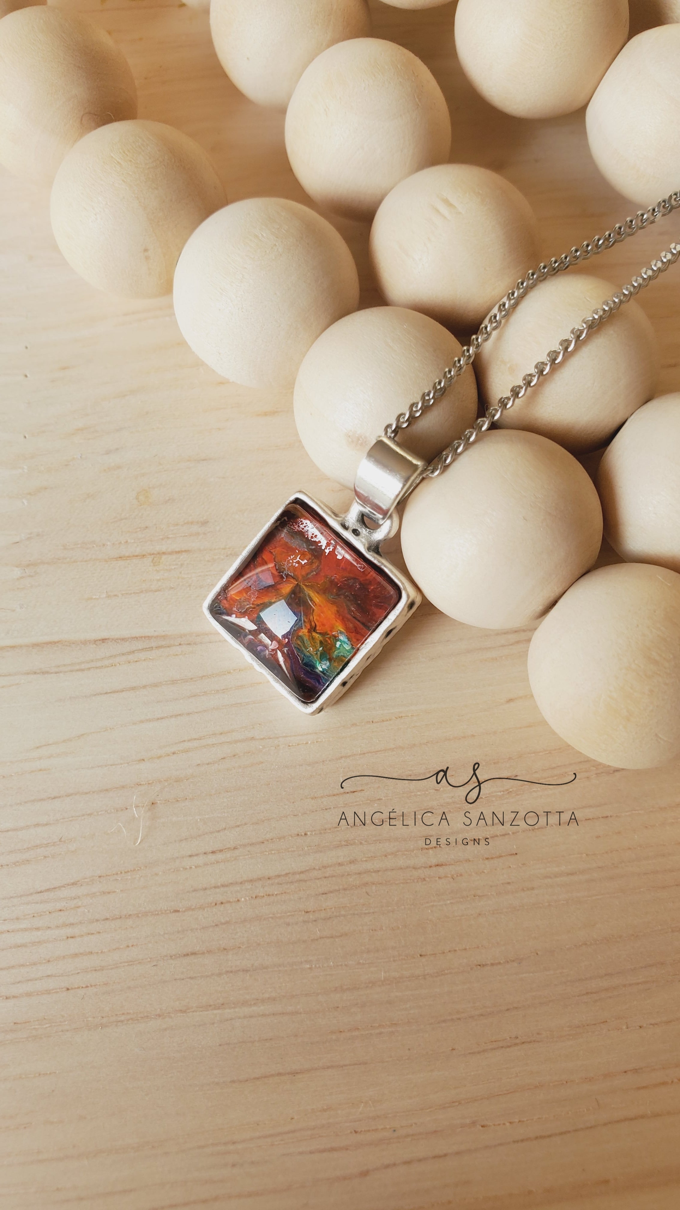 "Heart on Fire 2" pendant