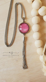 Load image into Gallery viewer, &quot;Pink Tassel&quot; pendant
