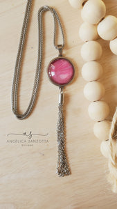 "Pink Tassel" pendant