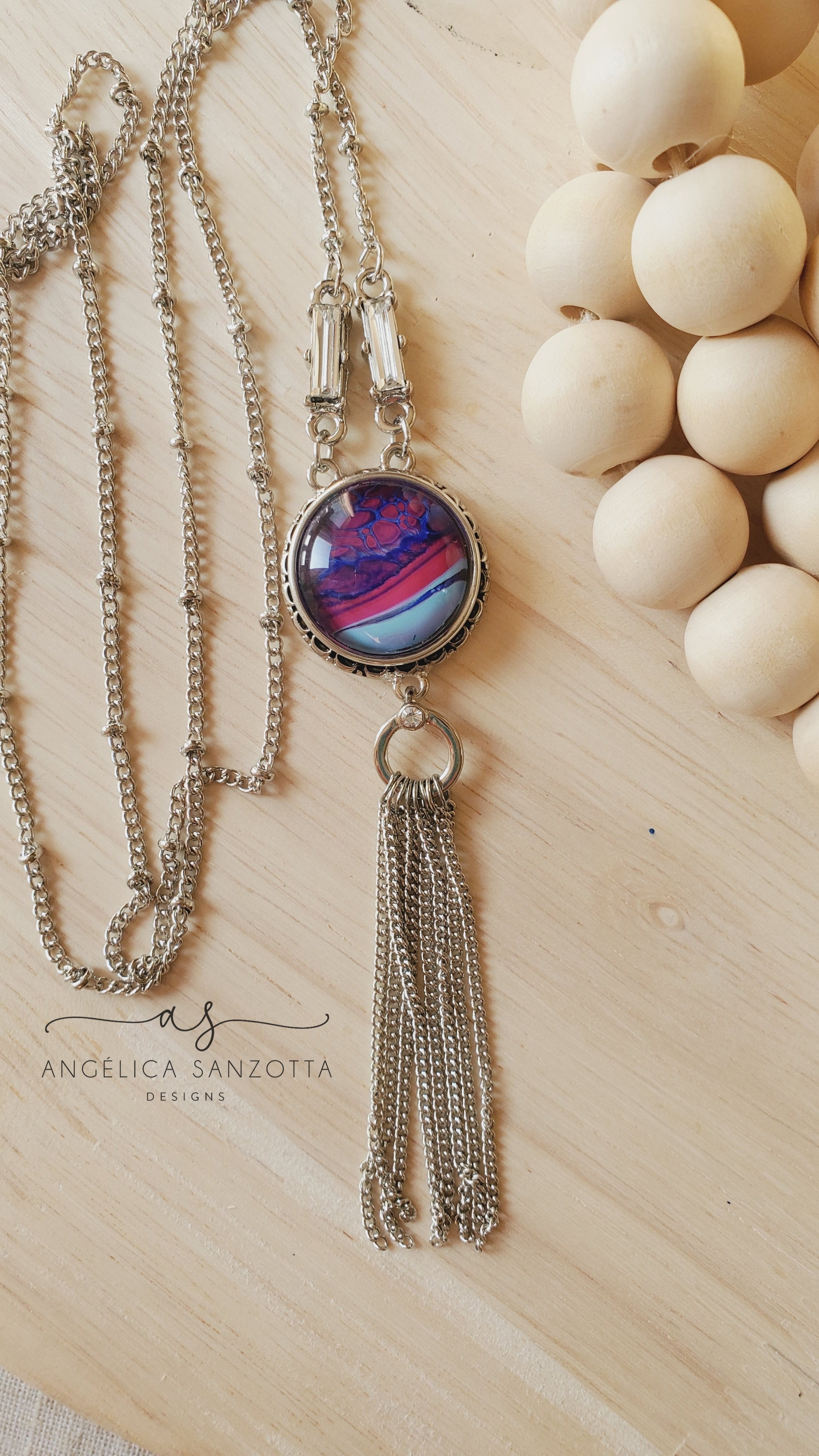 Long Tassel Snap Necklace