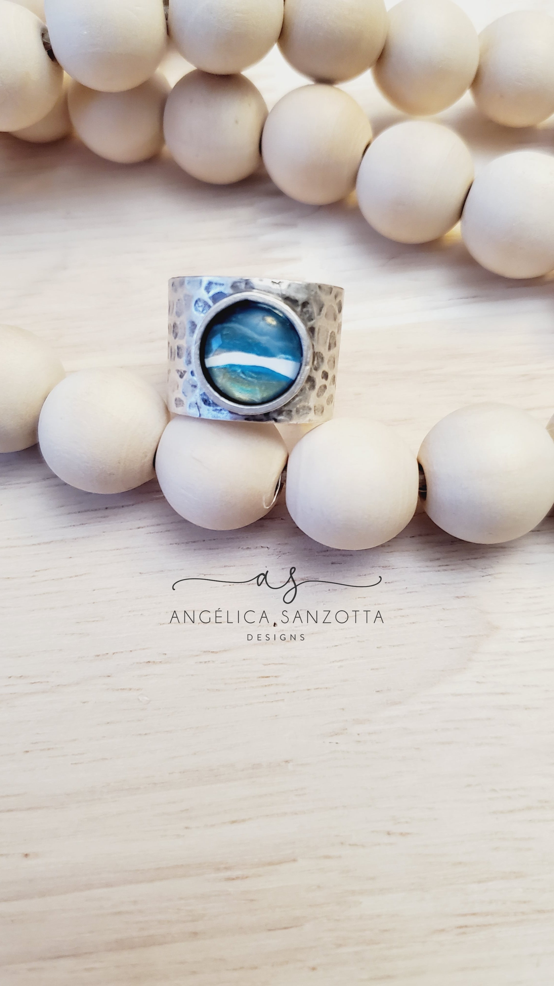"Ocean Shore" ring