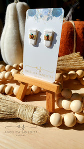 Pumpkin Spice Polymer Clay Earrings